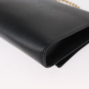 Salvatore Ferragamo Chain Shoulder Bag Leather Black Gold Auth 151702-16