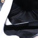 Salvatore Ferragamo Chain Shoulder Bag Leather Black Gold Auth 151702-20