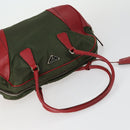 PRADA Tote Bag Nylon 3 Set Black Khaki Auth 151704-5