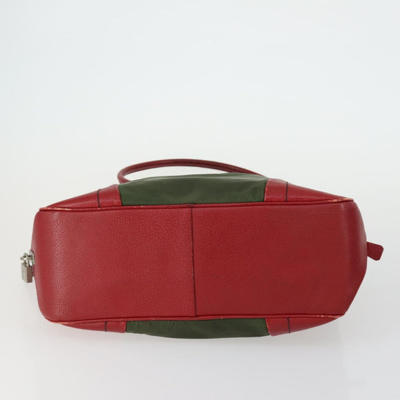 PRADA Tote Bag Nylon 3 Set Black Khaki Auth 151704