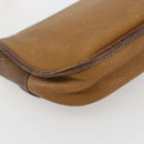 LOEWE Anagram Shoulder Bag Leather Beige Gold Auth 151706-16