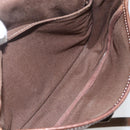 LOEWE Anagram Shoulder Bag Leather Beige Gold Auth 151706-11