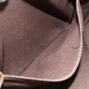 LOEWE Anagram Shoulder Bag Leather Beige Gold Auth 151706-12