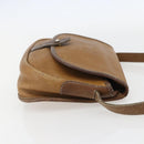 LOEWE Anagram Shoulder Bag Leather Beige Gold Auth 151706-4