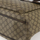 GUCCI GG Supreme Tote Bag PVC Beige Silver 108832 Auth 151708-14