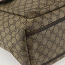 GUCCI GG Supreme Tote Bag PVC Beige Silver 108832 Auth 151708-9