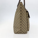 GUCCI GG Supreme Tote Bag PVC Beige Silver 108832 Auth 151708-3