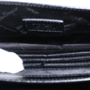 Salvatore Ferragamo Clutch Bag Leather Black Gold Auth 151716-16