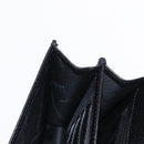 Salvatore Ferragamo Clutch Bag Leather Black Gold Auth 151716-17