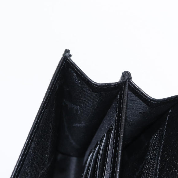 Salvatore Ferragamo Clutch Bag Leather Black Gold Auth 151716