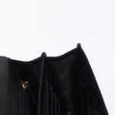 Salvatore Ferragamo Clutch Bag Leather Black Gold Auth 151716-18