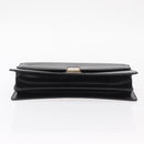 Salvatore Ferragamo Clutch Bag Leather Black Gold Auth 151716-8