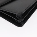 Salvatore Ferragamo Clutch Bag Leather Black Gold Auth 151716-9