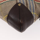 BURBERRY Nova Check Shoulder Bag Canvas Brown Gold Auth 151717-14