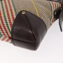BURBERRY Nova Check Shoulder Bag Canvas Brown Gold Auth 151717-16
