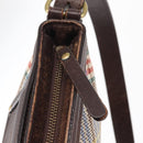 BURBERRY Nova Check Shoulder Bag Canvas Brown Gold Auth 151717-11