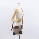 BURBERRY Nova Check Shoulder Bag Canvas Brown Gold Auth 151717-22