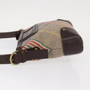 BURBERRY Nova Check Shoulder Bag Canvas Brown Gold Auth 151717-4
