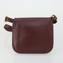CARTIER Shoulder Bag Leather 2 Set Bordeaux Auth 151718-11