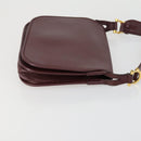 CARTIER Shoulder Bag Leather 2 Set Bordeaux Auth 151718-12