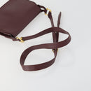 CARTIER Shoulder Bag Leather 2 Set Bordeaux Auth 151718-13