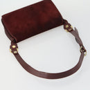 CARTIER Shoulder Bag Leather 2 Set Bordeaux Auth 151718-5