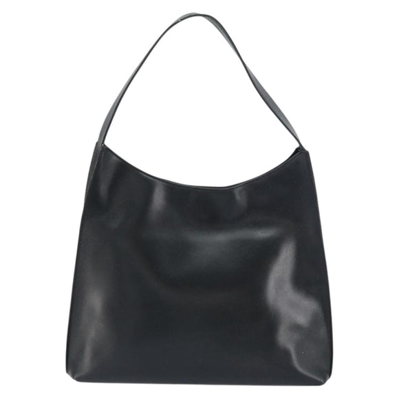 GUCCI Shoulder Bag Leather Black Silver Auth 151719