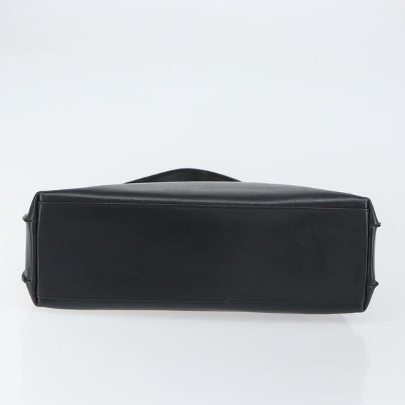 GUCCI Shoulder Bag Leather Black Silver Auth 151719