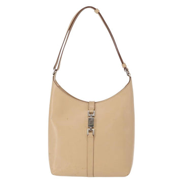 GUCCI Jackie Shoulder Bag Leather Beige Silver 001 3875 Auth 151720 - 0