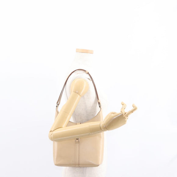 GUCCI Jackie Shoulder Bag Leather Beige Silver 001 3875 Auth 151720