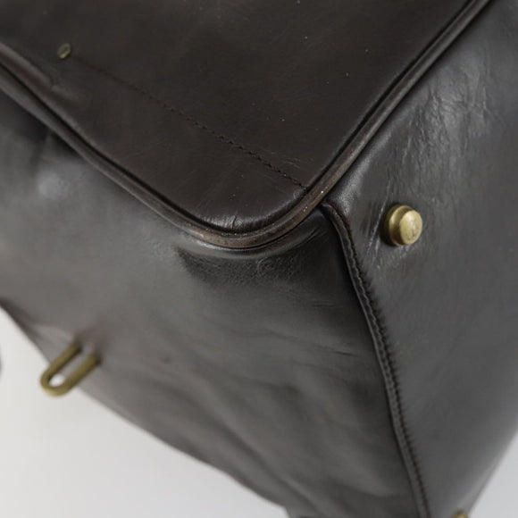 BALLY Boston Bag Leather 2way Brown Auth 151721