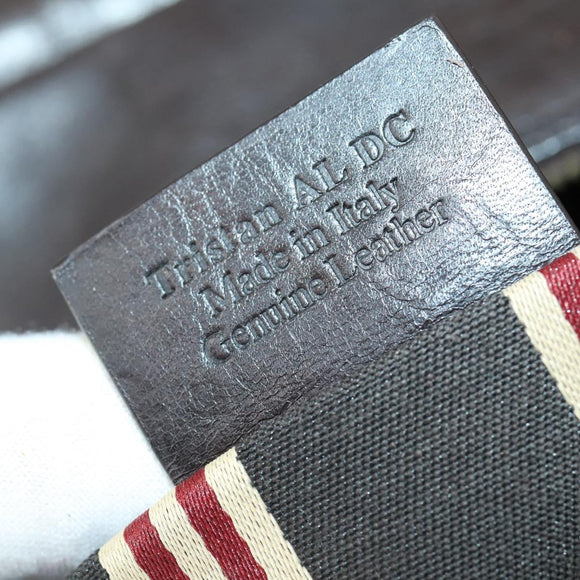 BALLY Boston Bag Leather 2way Brown Auth 151721