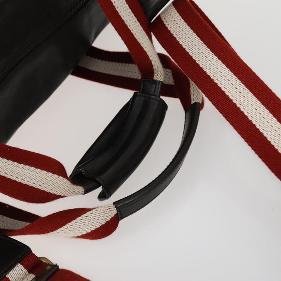 BALLY Boston Bag Leather 2way Brown Auth 151721