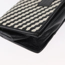 FENDI Shoulder Bag Leather Black White Auth 151723-8