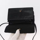 FENDI Shoulder Bag Leather Black White Auth 151723-9