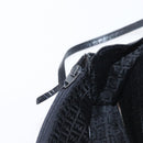 FENDI Shoulder Bag Leather Black White Auth 151723-21