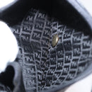 FENDI Shoulder Bag Leather Black White Auth 151723-12