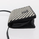 FENDI Shoulder Bag Leather Black White Auth 151723-4