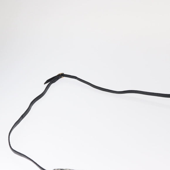 FENDI Shoulder Bag Leather Black White Auth 151723