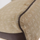 BVLGARI Shoulder Bag Canvas Beige Silver Auth 151725-12