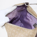 BVLGARI Shoulder Bag Canvas Beige Silver Auth 151725-18