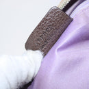 BVLGARI Shoulder Bag Canvas Beige Silver Auth 151725-21