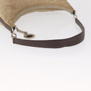 BVLGARI Shoulder Bag Canvas Beige Silver Auth 151725-7