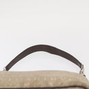 BVLGARI Shoulder Bag Canvas Beige Silver Auth 151725-8