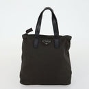 PRADA Tote Bag Nylon 2 Set Khaki Beige Auth 151727-10