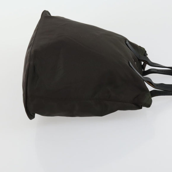 PRADA Tote Bag Nylon 2 Set Khaki Beige Auth 151727