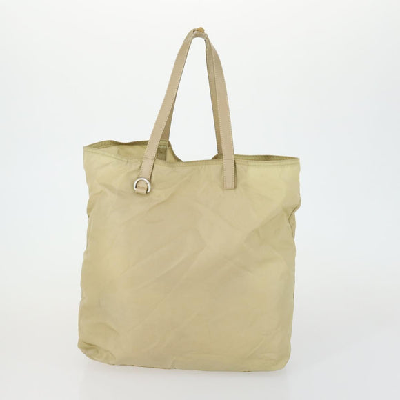 PRADA Tote Bag Nylon 2 Set Khaki Beige Auth 151727