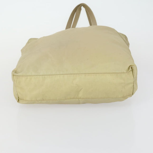 PRADA Tote Bag Nylon 2 Set Khaki Beige Auth 151727