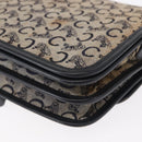 CELINE C Sulky Shoulder Bag Canvas Navy Gold Auth 151728-16