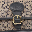 CELINE C Sulky Shoulder Bag Canvas Navy Gold Auth 151728-17